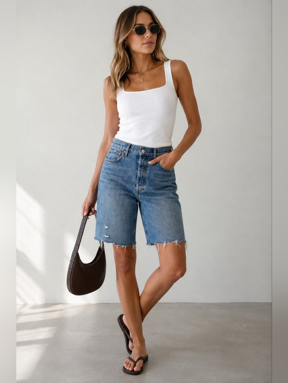 Agolde Jorts 90s Pinch Faded Blue Denim Cutoff Shorts 31W